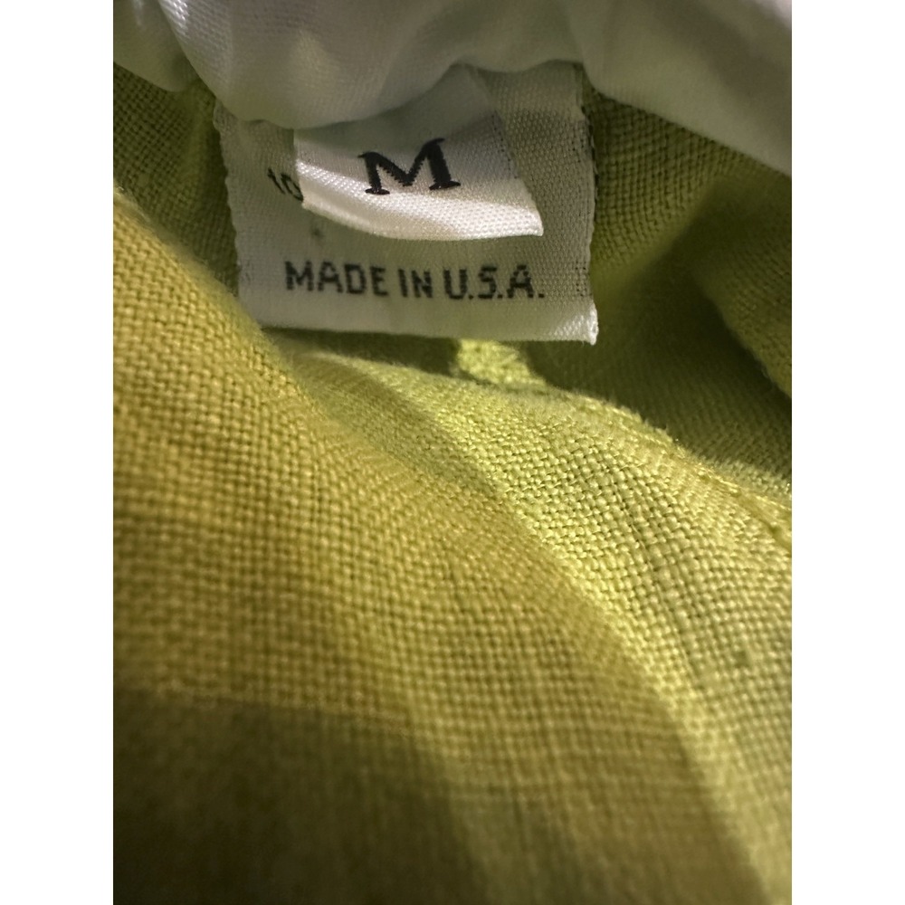 Bryn Walker 100% Linen Wide Leg Pull-On Pant Stretch Lagenlook Green Size Medium - Picture 6 of 12